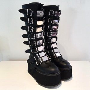 Demonia DAMNED 318 - Vegan Leather Platform Boots - US 9